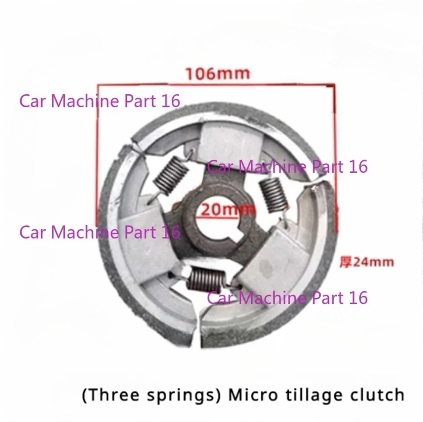 Sets para embrague para coche Compatible con motor de gasolina 170F, motor diésel, embrague centrífugo automático, embrague de eje 168F20, polea de timón. Guia Embrague(4)