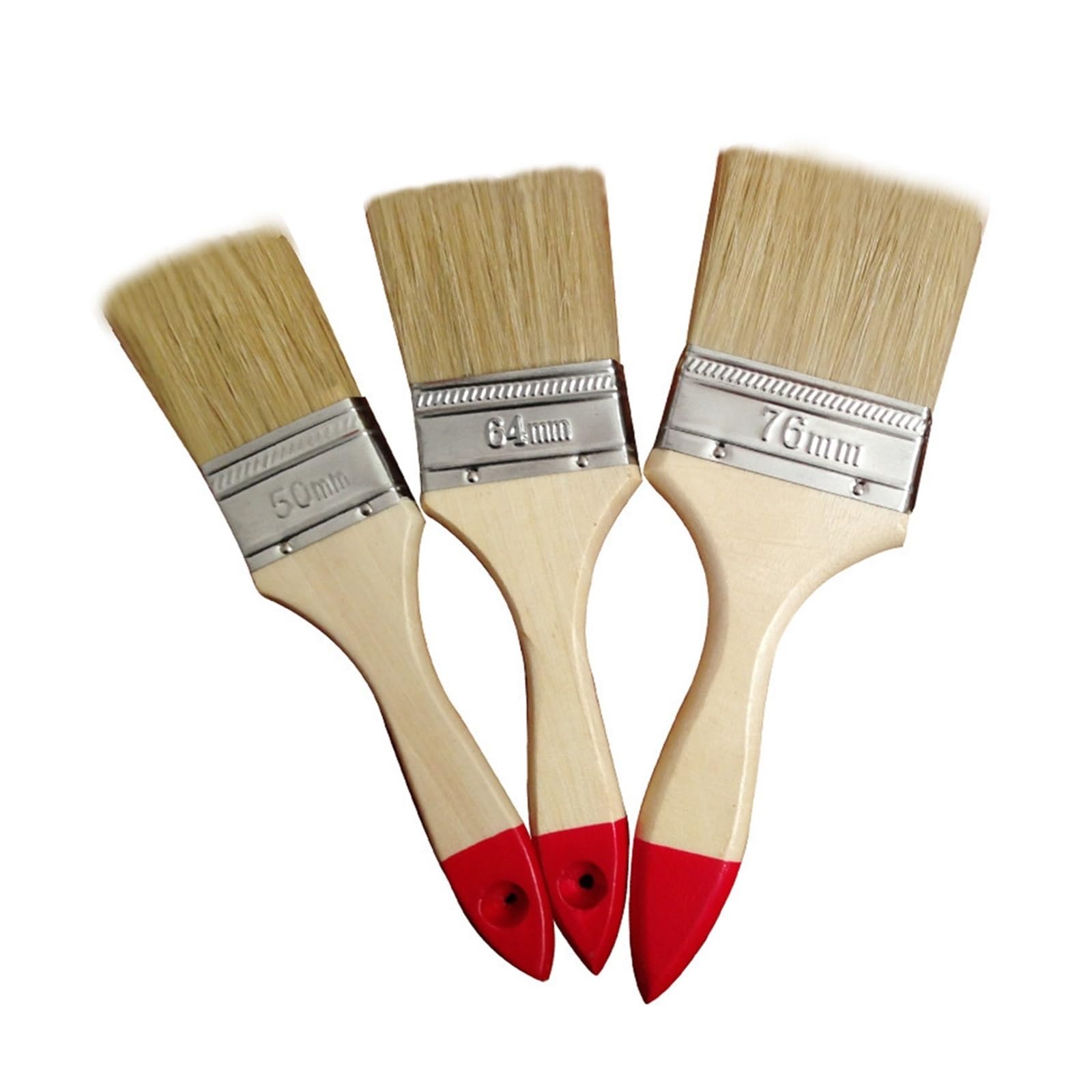 10 Stück verdickter langhaariger Pinsel mit Holzgriff und Borsten ohne Ausfallen Für präzises(4inch)