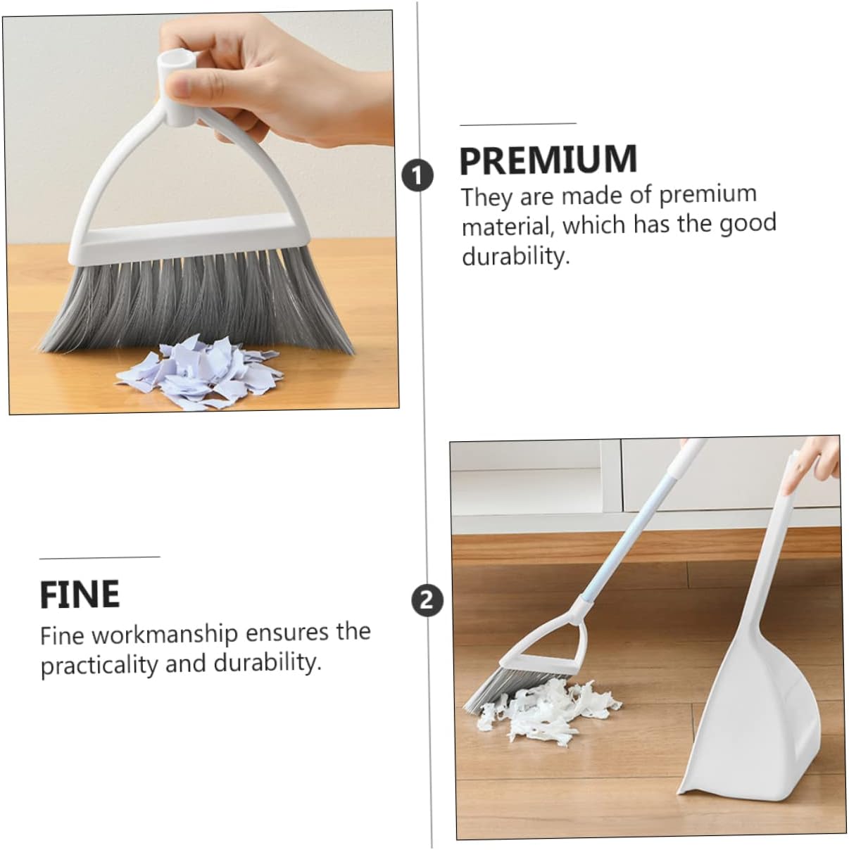 Mini Broom and Dustpan Set for Kids Small Cleaning Tool Combo Household Cleaning Supplies for Children for Home Use and Playtime Random Color