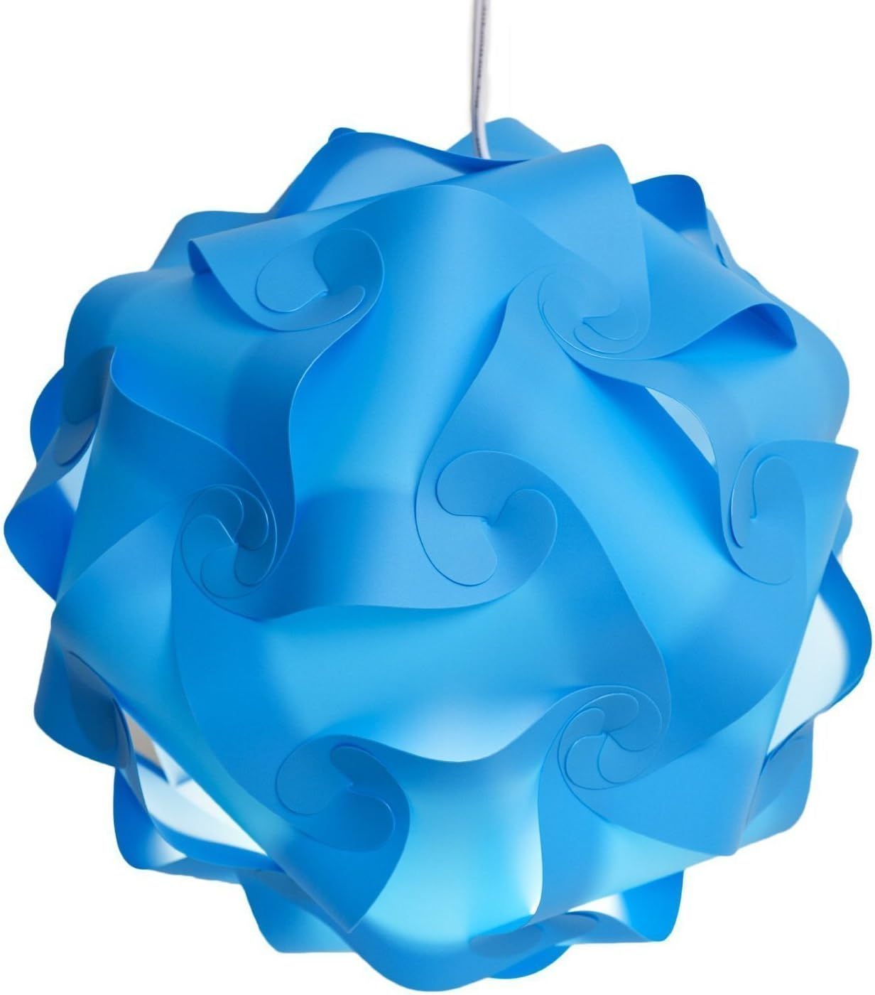 Navischka Ceiling Pendant DIY IQ Jigsaw Puzzle Lamp Shade Kit with 40 Inch Hanging Cord Adjusting Height (30cm Blue)