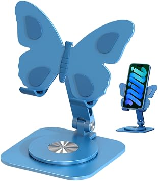 Phone Holder for Desk 360 Rotating Aluminum Alloy Foldable