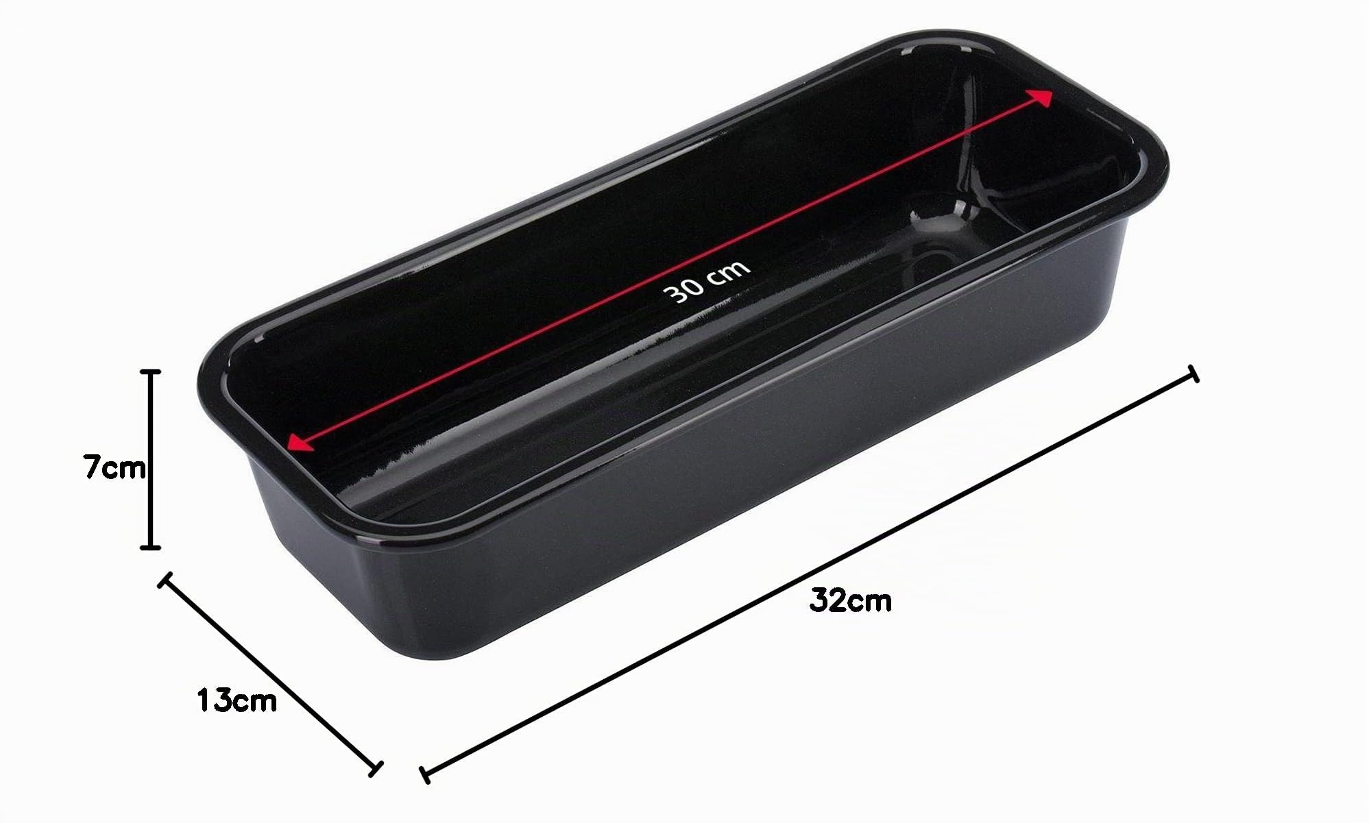 Westmark Moule à Pain/Cake Rectangulaire, Dimensions Intérieur : 30 cm, Email, Noir, 33872270