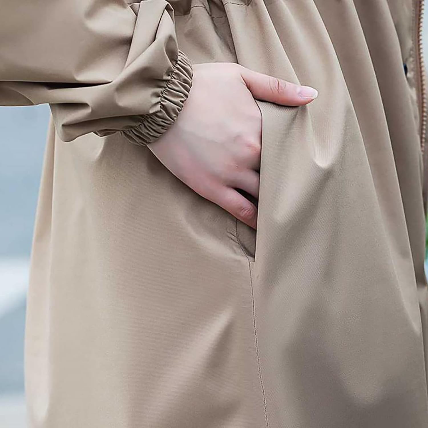 レインコート おしゃれ 女性 つば付き ポンチョ レディース 透湿 雨合羽 撥水 雨着 防水 カッパ ゴルフ スポーツ観戦 アウトド