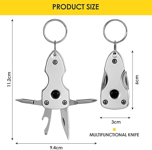 Miniatura 3 de EDC Gear Herramientas al aire libre LED Llavero Clip Herramientas multifunción con destornillador