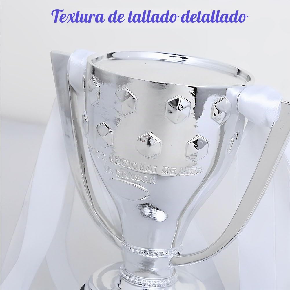 Réplica Trofeo La Liga Copa del Rey Copa de Campeones Trofeo de Fútbol Español Réplica Trofeo de Fútbol Coleccionable Regalo Souvenir para Aficionados Hombres Mujeres
