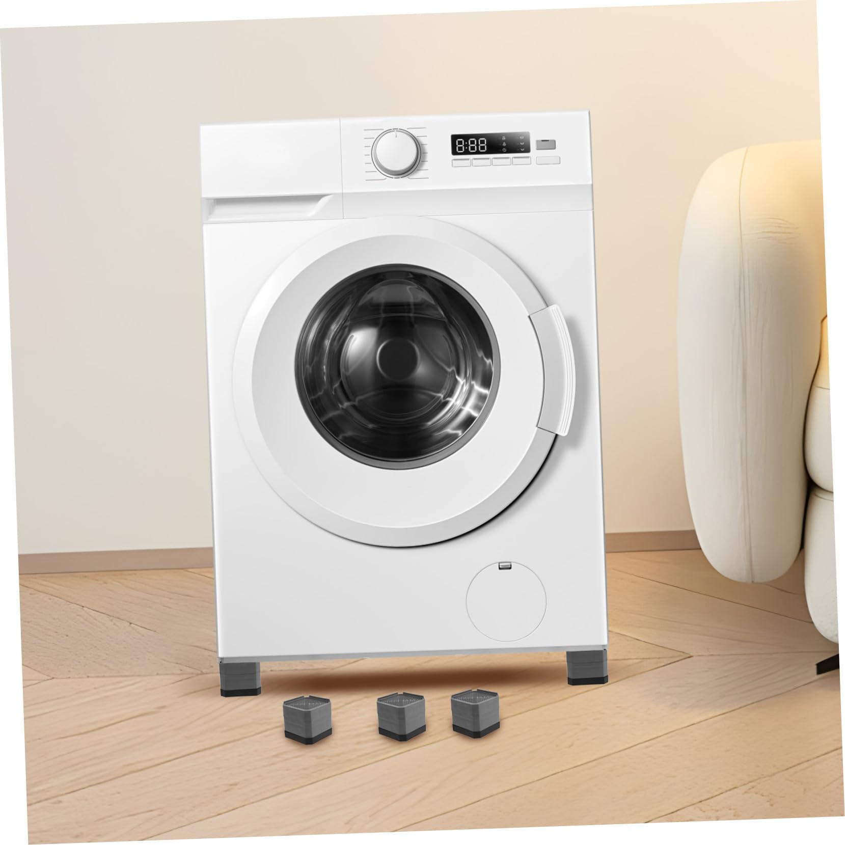 Veemoon 6stücke Möbelgleiter Für Waschmaschine Und Trockner rutschfeste Kunststoffheber Bodenschutzmatte Anti-verrutschung-Pads Für Schränke Und Möbel