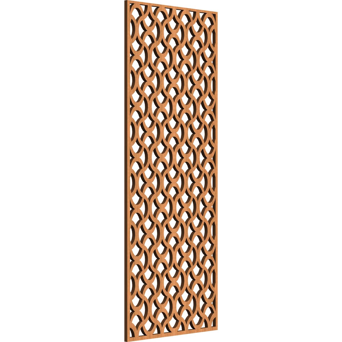 Resort Decorative Pierced Fretwork Wood Wall Panels, 11 3/8"W x 29 3/8"H x 1/4"T, Cherry