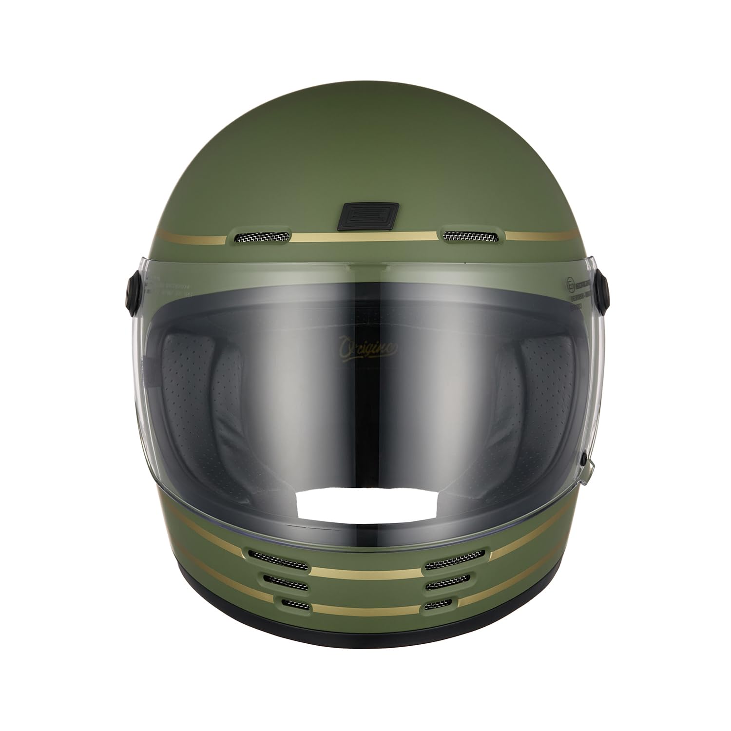 ORIGINE Casco Integral para Motocicleta, Casco Retro Vintage con Visera ECE