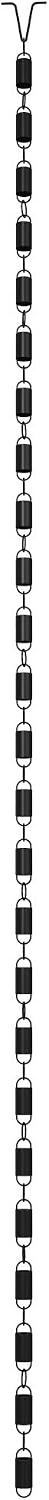 Rain Chains Direct Channel Link Rain Chain, 8.5 Feet Length, Aluminum, Black Powder Coated, Functional and Decorative Replacement for Gutter Downspouts