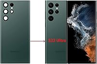 Vista 4 de Galaxy S22 Ultra - Cubierta de vidrio trasera impermeable con lente de vidrio de cámara y piezas de cinta de repuesto para Samsung Galaxy S22 Ultra