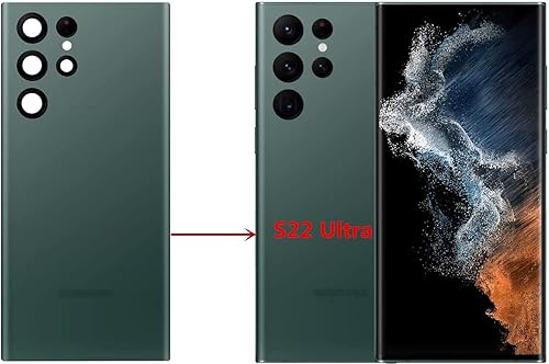 Miniatura 4 de Galaxy S22 Ultra - Cubierta de vidrio trasera impermeable con lente de vidrio de cámara y piezas de cinta de repuesto para Samsung Galaxy S22 Ultra