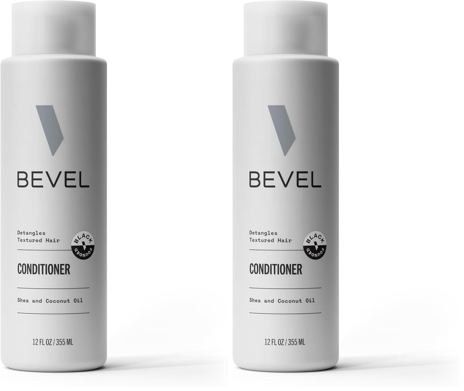 Bevel Hair Conditioner for Men with Coconut Oil and Shea Butter, Sulfate Free Conditioner for Textured Hair, Moisturizes, Conditions and Detangles Hair, 12 Oz (Packaging May Vary)