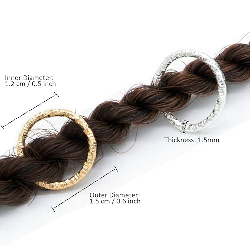 Miniatura 4 de 110 accesorios para rastas, joyería para el cabello para trenzas, anillos trenzados, clips de cuentas, puños trenzados, decoración de moda para