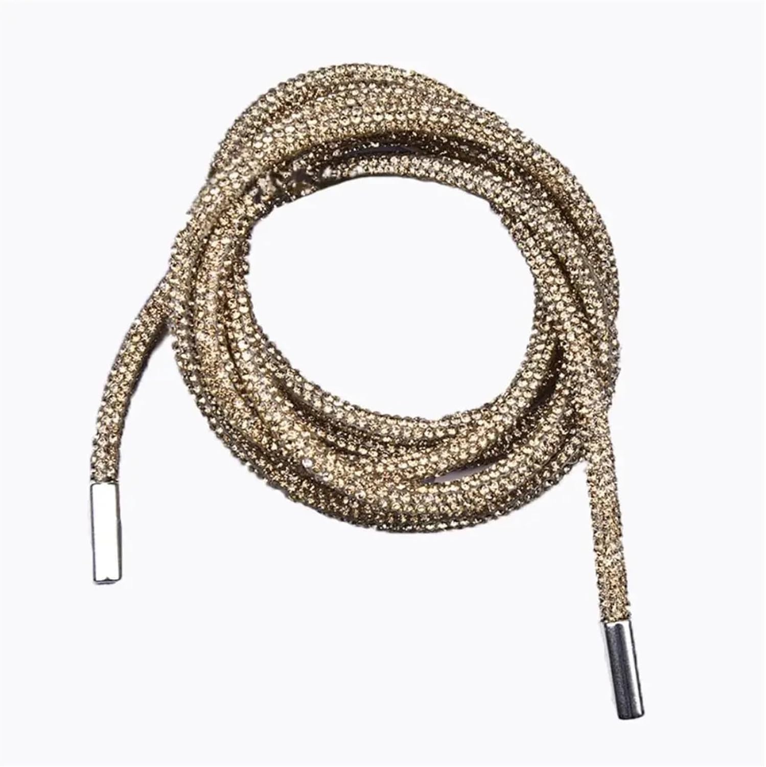 Hoodie-Saiten, Kordelzug-Ersatz, DIY-Strass-Diamant-Seil, runde Kordel, Zubehör(Gold)