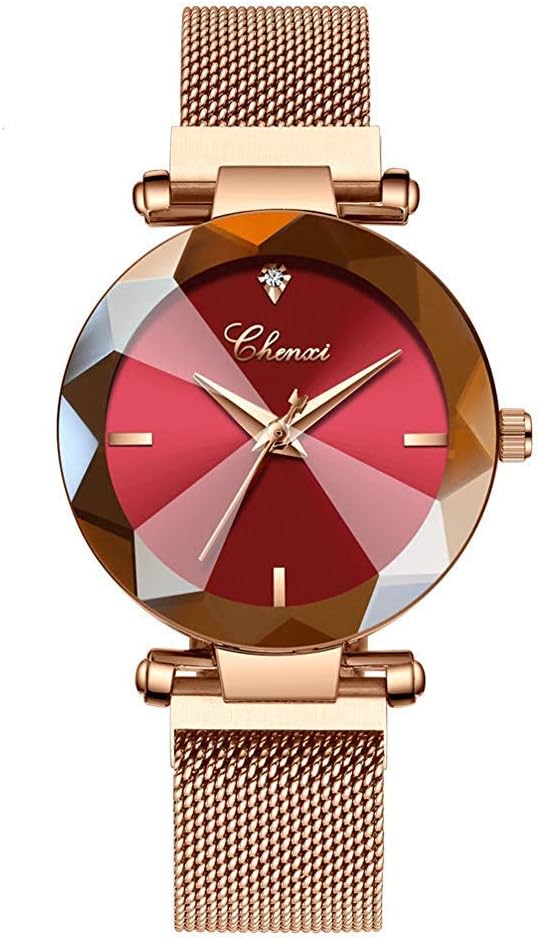 MASTOP Fashion Women Rose Gold Watch Japan Quartz Stainless Steel Magnetic Mesh Band Waterproof Ladies Watches