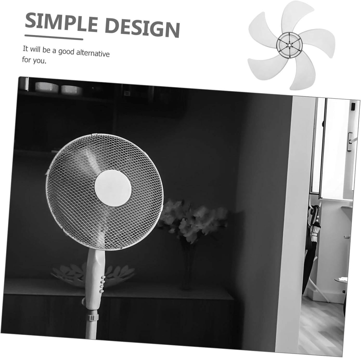 Uonlytech Universal Electric Fan Blades Replacement Parts for Floor and Table Fans Sturdy Plastic 3-Blade Set for Household and Outdoor Use