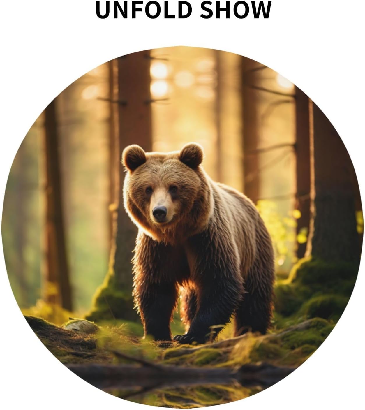 Bear Wallpapers1 Print Wrinkle Free Dining Table Cover for Birthday Party Farmhouse Tablecloths Up to 60 x 60 Inches