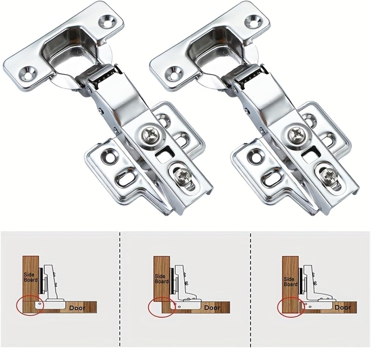 Amazon.co.jp: ヒンジステンレス鋼油圧キャビネットドアダンパーバッファソフトクローズキッチン食器棚家具ハードウェア家具ヒンジ (Size  : Mid Fixed) : DIY・工具・ガーデン 10 個ヒンジステンレス鋼ドア油圧キャビネットドアヒンジダンパーバッファソフトクローズ食器 ...