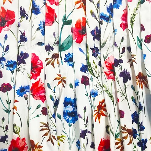 Image of Size M Summer Dresses for Women Casual Short Sleeve Knee Length T-Shirt Dress Swing Flowy Loose Fit A Line Boho Midi Dress with Pockets Floral 01 White