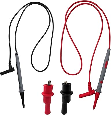 1000V 20A Multimeter Test Leads for Fluke Meter Electrical Alligator Clip Probes for Measuring Current, Voltage, and Resistance, Continuity, Transistor, Diode Testing