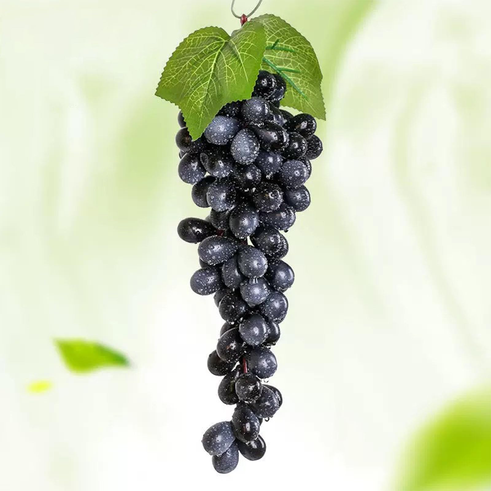 8 Uva Artificiale Realistico, Nero Uva Artificiale Grappoli di Uva Artificiale Simulazione, Uva Nera Artificiale per Decorazione del Vino, Puntelli di Frutta Artificiali
