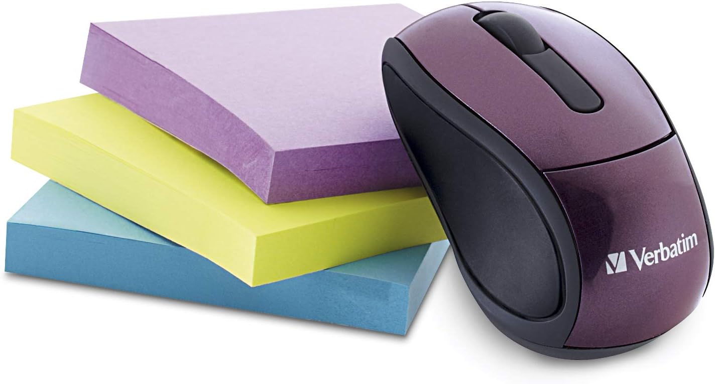 Black Friday - 50% OFF Verbatim 2.4G Wireless Mini Travel Optical Mouse with Nano Receiver for Mac and PC - Purple