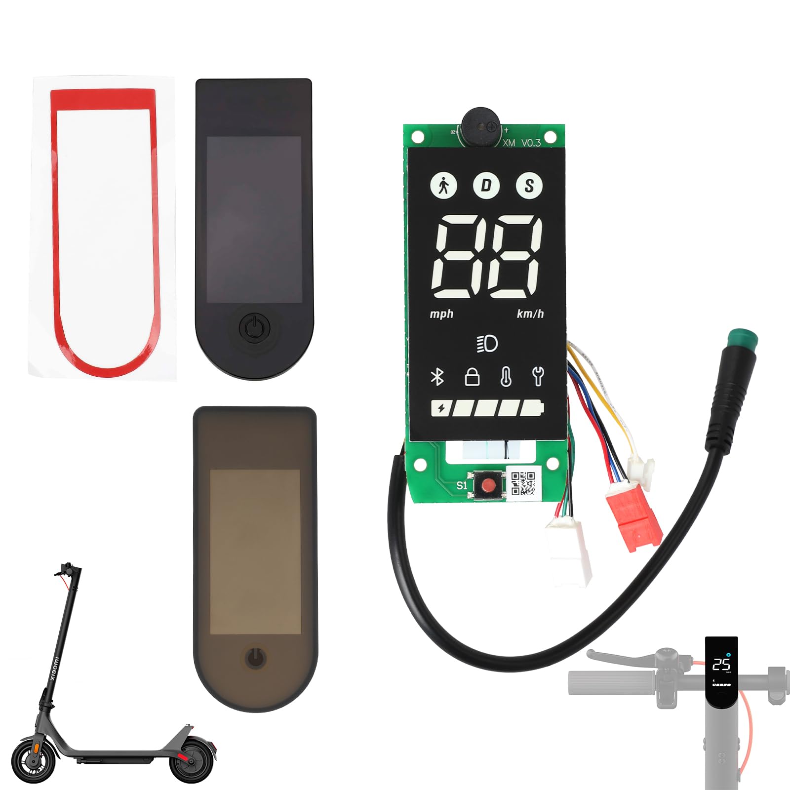 ulip Dashboard - Placa LED para Xiaomi 4 Lite 2nd Gen Elektroroller