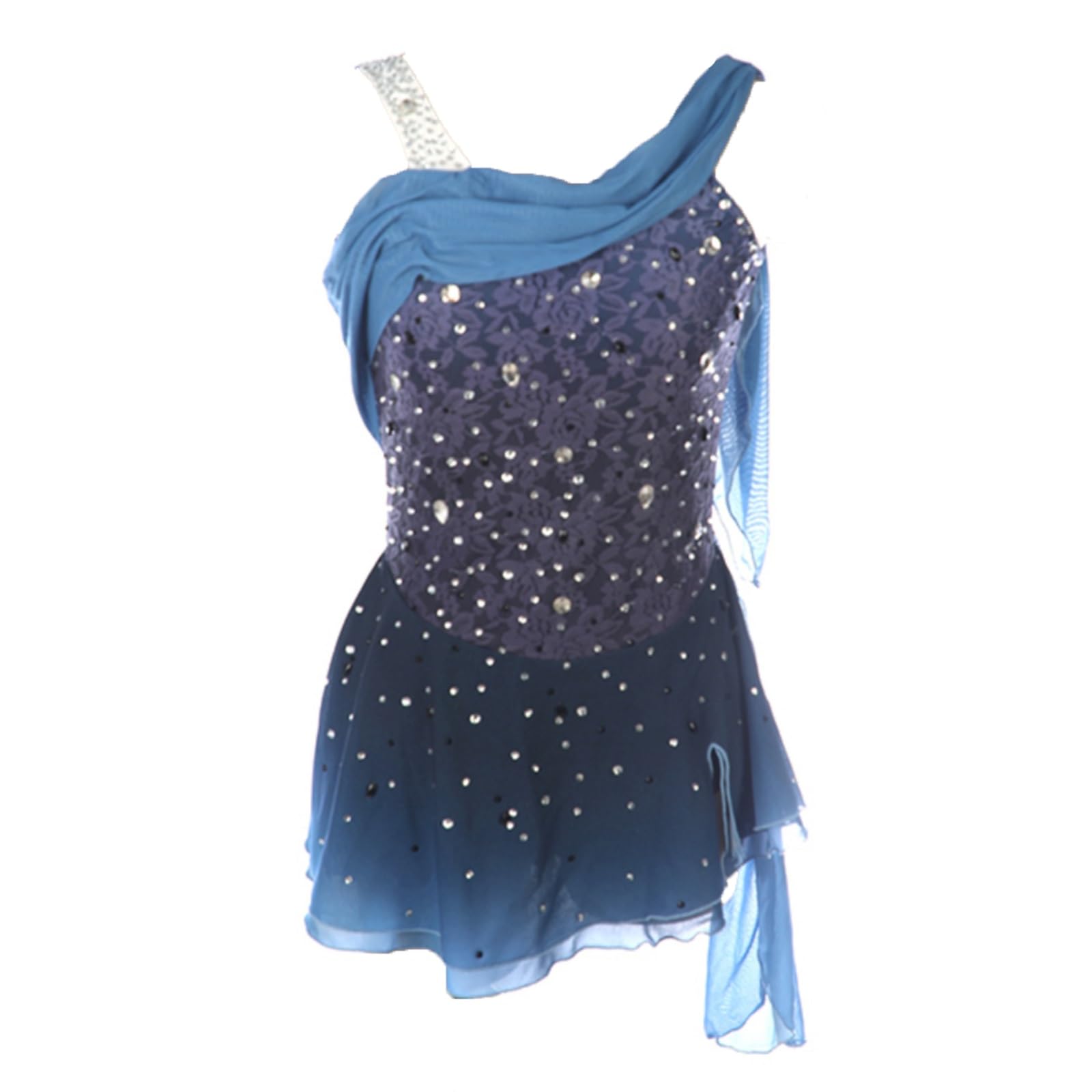 Robe De Patinage Sur Glace for Femmes, Vêtements De Danse Lyrique, Costume En Spandex, Sans Manches, Tenue D'entraînement De Patinage Sur Glace