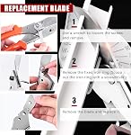 Hilitchi Coupes de cutter multi-angles de cisaillement 45 à 135 Degree Miter Snips Outil de coupe pour les petits emplois et DIY Projets avec 5 Lames de rechange et encreurs