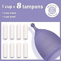 Vista 6 de Copa menstrual suave – Copa menstrual reutilizable de silicona de grado médico – sin BPA, cómoda copa menstrual flexible para uso durante 12 horas