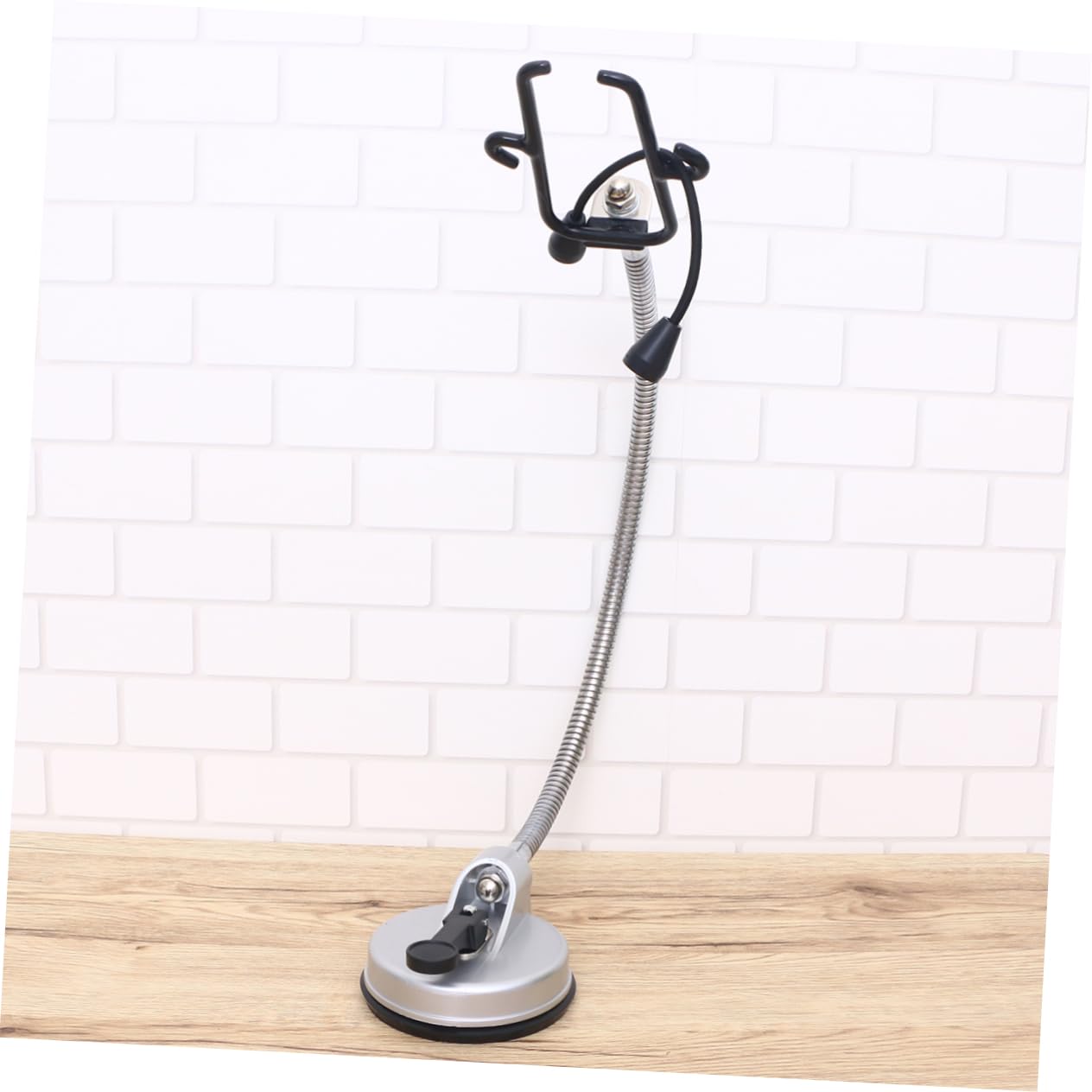 TOPBATHY Supporto per Asciugacapelli da Muro Regolabile in Ferro Argento Ventosa Antiruggine per Bagno e Toilette, Capacità Massima 5kg