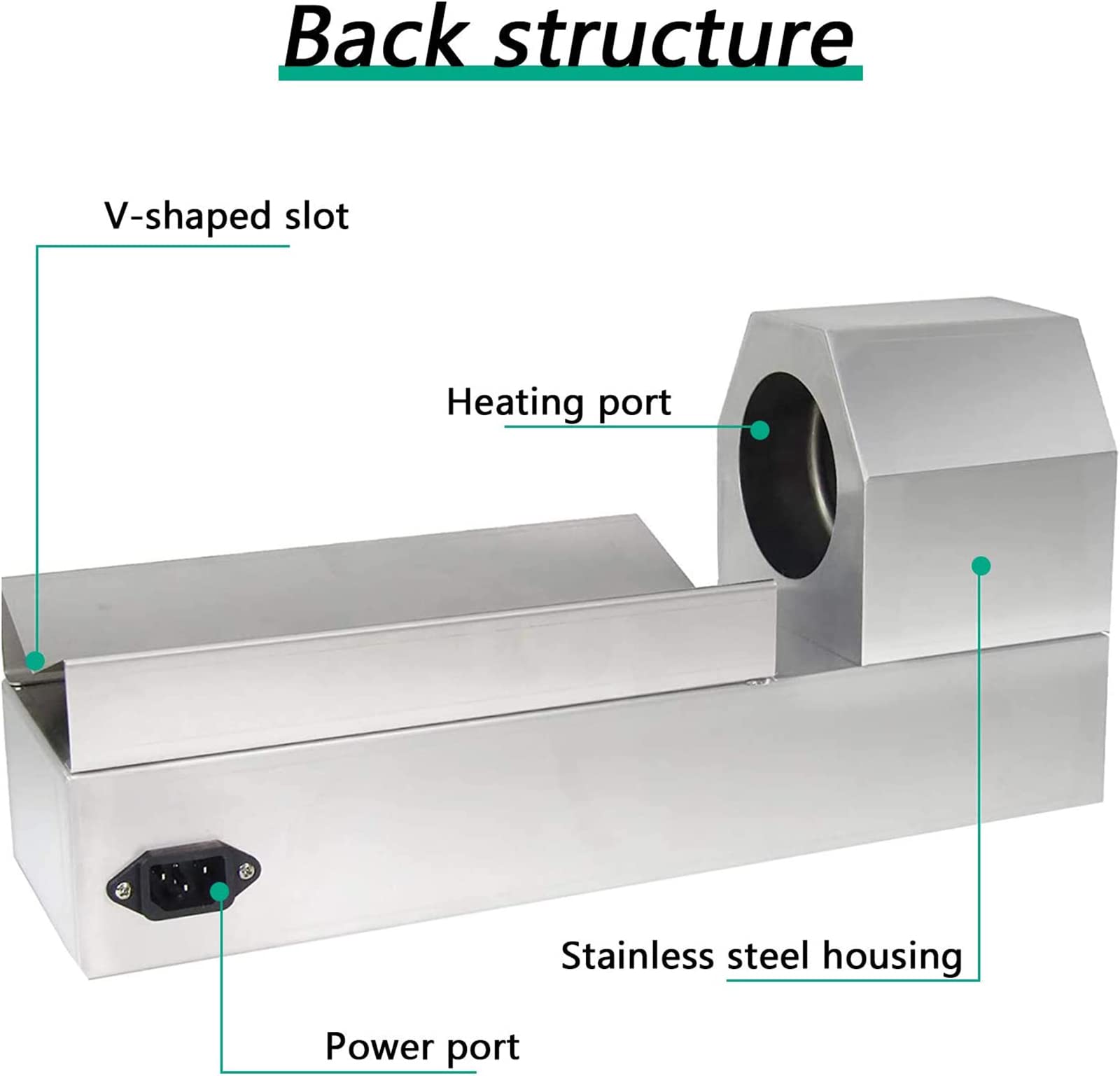 Macchina termoretraibile elettrica, display digitale termostatico, per capsule in PVC fino a 70 mm di diametro, ideale per l'imballaggio di bottiglie di vino