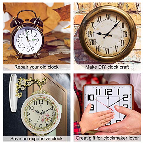 Emoon 2 Pack Non Ticking Clock Mechanism With 4 Pack Clock Hands, Clock Movement Motor Kit For Clock Repair, Replacement And Custom Clock(Shaft Length 7/8 In) #TOP6