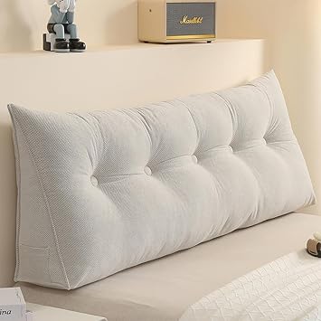 Bed Wedge Headboard Pillow College Dorm Reading Pillow Back Support While Sitting in Bed Large Lumbar Pillow Body Positioning Bed Pillow Backrest for Daybed Bunk Bed Dorm