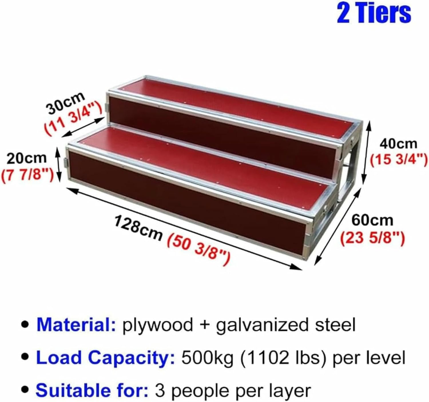 Anti-Slip Choral Stage Risers, Metal & Plywood Construction for Wedding Concert Halls