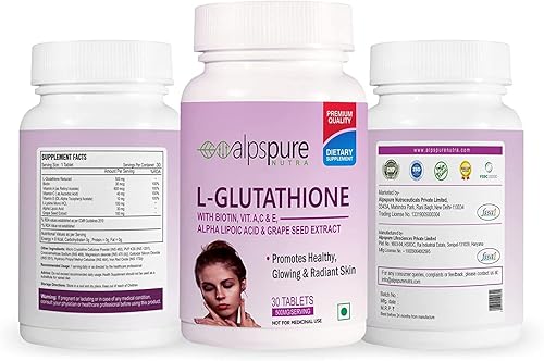 Miniatura 7 de Roti Nutra - Tabletas de L-glutatión con biotina, vitamina A.C, E, ácido alfa lipoico y extracto de semilla de uva (30 tabletas) para una piel sana