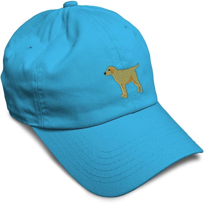 Custom Soft Baseball Hat Embroidered Dad Hat Yellow Labrador Embroidery Men & Ladies Baseball Cap Cotton