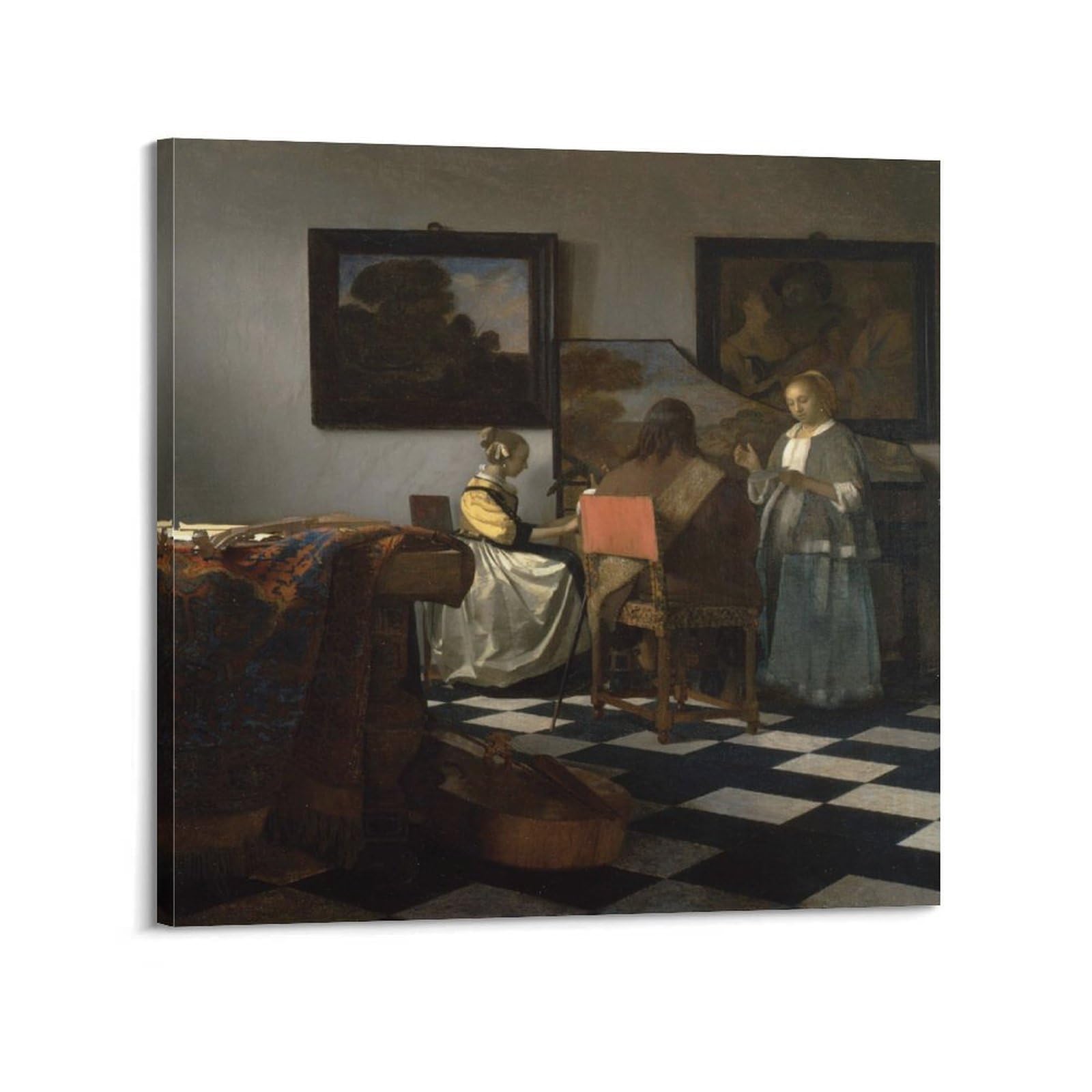 Johannes Vermeer - Poster del concerto 71 x 71 cm