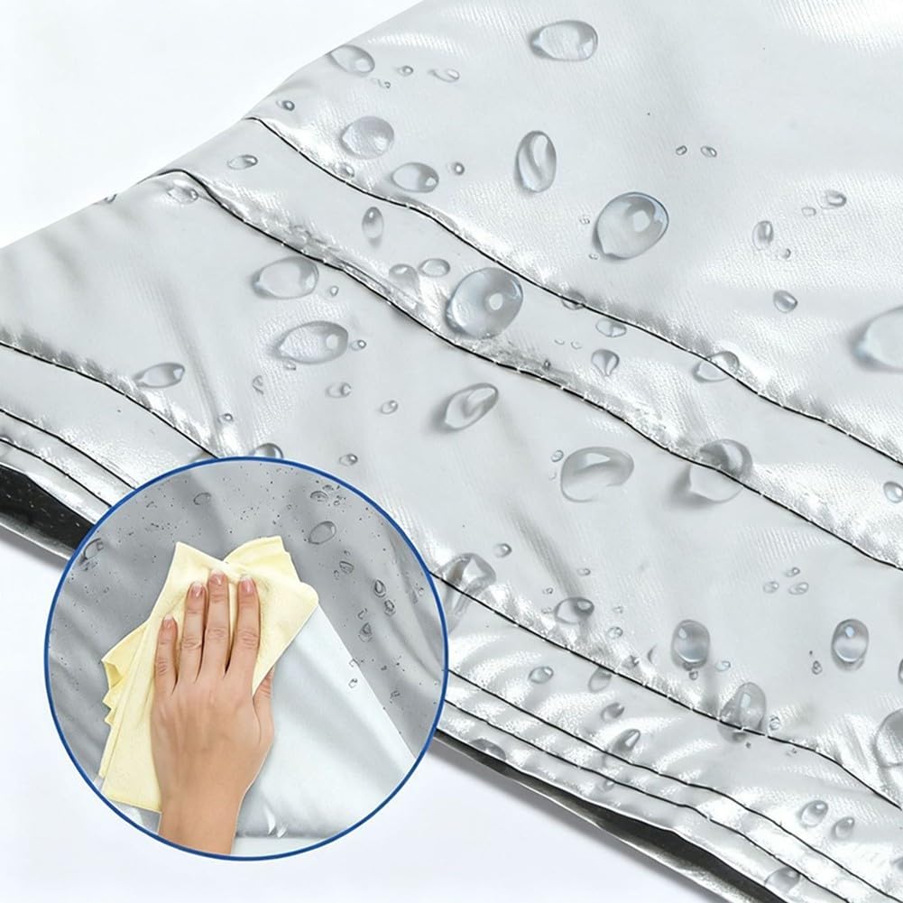 Copertura per tubo portatile per condizionatore d'aria – Manicotto isolante resistente al calore per condotto di scarico CA – Tessuto Oxford regolabile e protezione in alluminio per casa, ufficio