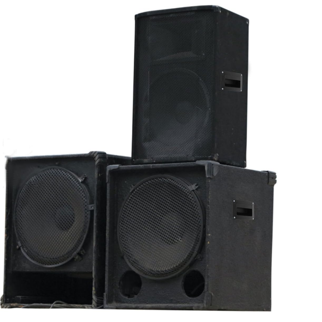 Lot de 2 Poignées Latérales en Abs Noires Résistantes pour Matériel Haut-Parleur Audio de Scène, Accessoire Polyvalent pour Remplacement Facile