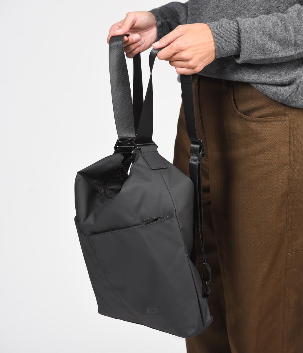 KCB Bolso-Mochila Dual | Versátil y Práctico | Múltiples Bolsillos con Cremallera | Material Resistente | Asas Ajustables | 100% Vegano