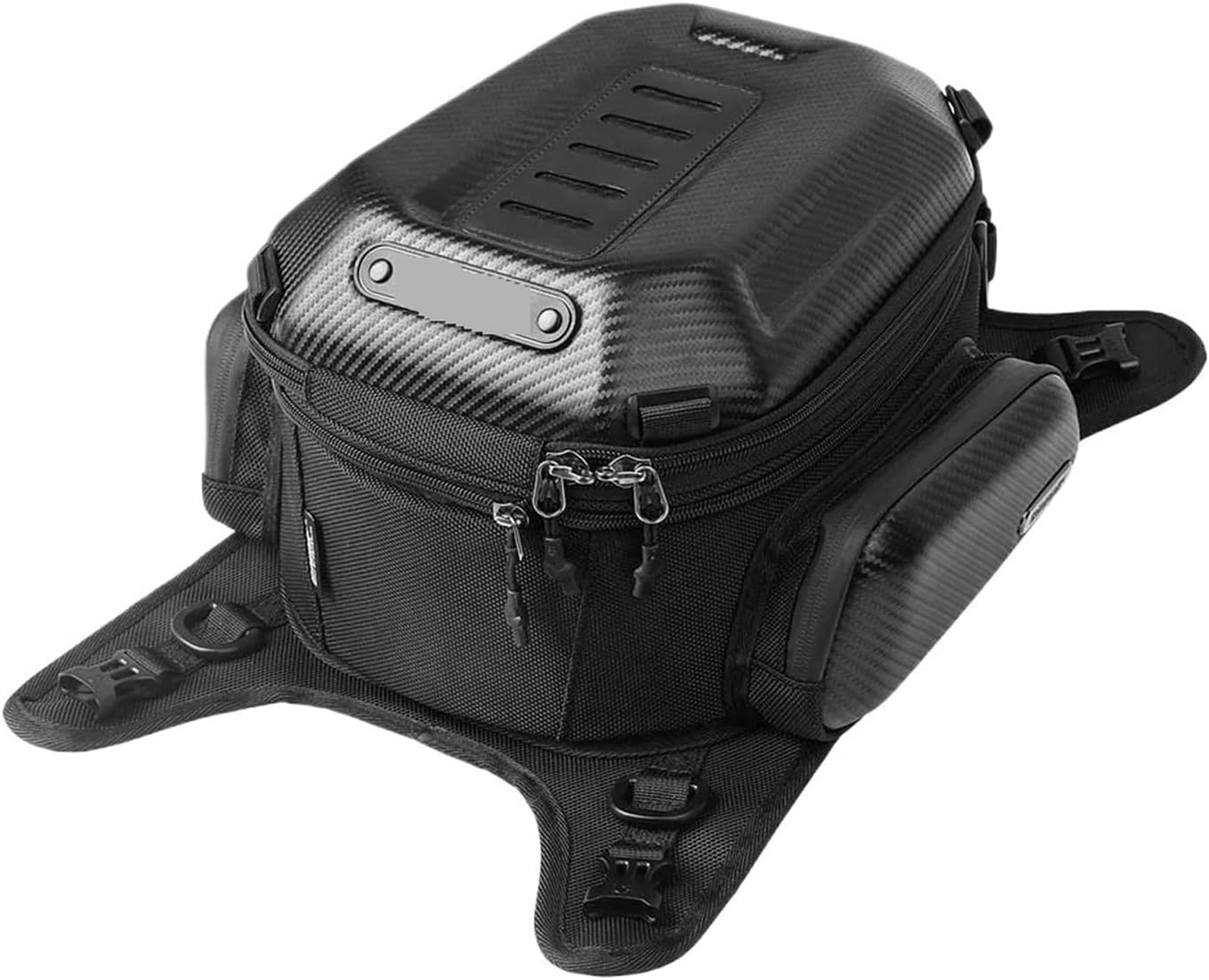 Motorcycle Tank Bag Universal 15L-18L Most Enduro/Dual Sport/Adv Motorbike EVA Hardshell Backpack(Carbon Black)