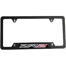 ZR2 License Plate Frame Cover Holder ForChevy ZR2, Carbon Fiber, Truck Car Accessories 1PC