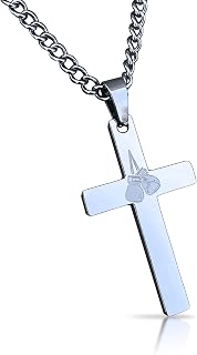 Elite Athletic Gear Boxing Cross Pendant With Chain Necklace - Stainless Steel