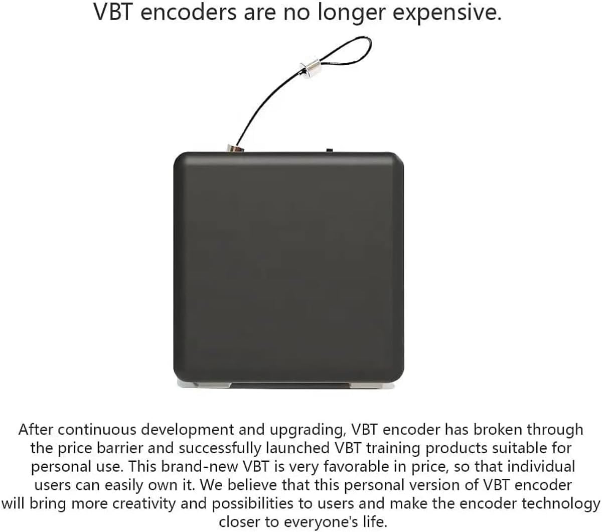 Speed and Strength VBT Velocity Based Training Encoder with App Control, Portable Linear Position Sensor for Weight Lifting, Vertical Jump Measurement, Fitness Tracking & Fat Burning