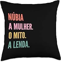 Vista 4 de Funny Portuguese First Name Design - Núbia Throw Pillow