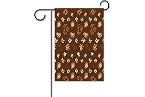 Paw Print and Hut Outdoor Flag