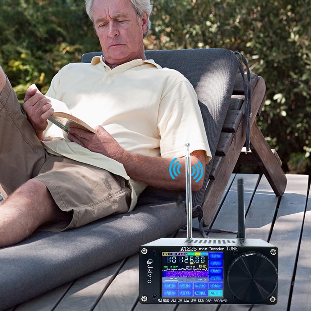 SI4732 ATS-25 Max-Decoder FM RDS AM LW MW SW SSB DSP Receiver V4.16 CW RTTY WiFi Li-Po 3000mAh