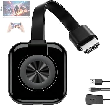 Wireless HDMI Adapter, 4K Wireless HDMI Dongle, Screen Video Stream Wi-Fi Display Dongle Airplay Adapter for TV from Android/IOS/Windows/Mac I.OS Laptop/Phone/Tablet, to PC/HDTV Monitor/Projector