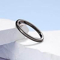 Vista 66 de King Will Alianza de boda de carburo de tungsteno para hombres y mujeres, anillos de promesa para parejas abovedados de alto pulido Plata-8 mm.